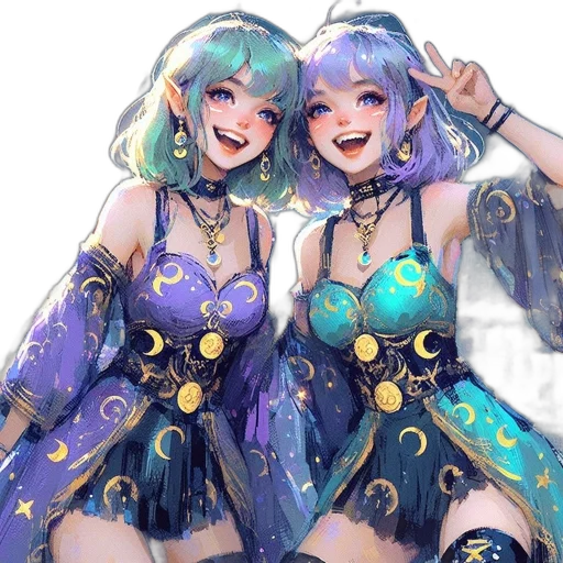 dress, fantasy art, anime, concept art transparent PNG cut-out