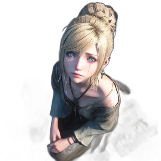 face, staff, dress, weapon transparent PNG cut-out