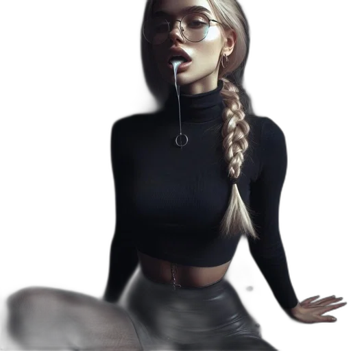 dress, jacket, face, hair transparent PNG cut-out