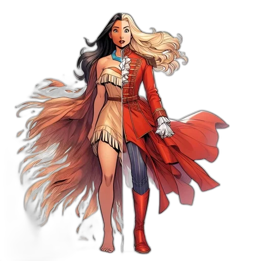 dress, concept art, comic book art, fantasy art transparent PNG cut-out