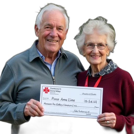 elderly, couple, check, presentation transparent PNG cut-out
