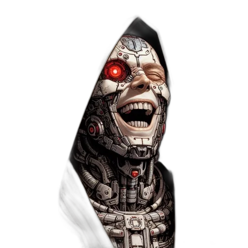 mask, face, robot, jacket transparent PNG cut-out