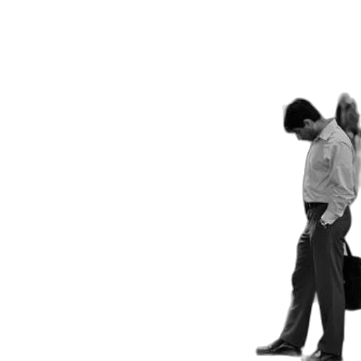 staff, black, white, photo transparent PNG cut-out