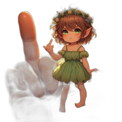 weapon, staff, creature, flower transparent PNG cut-out