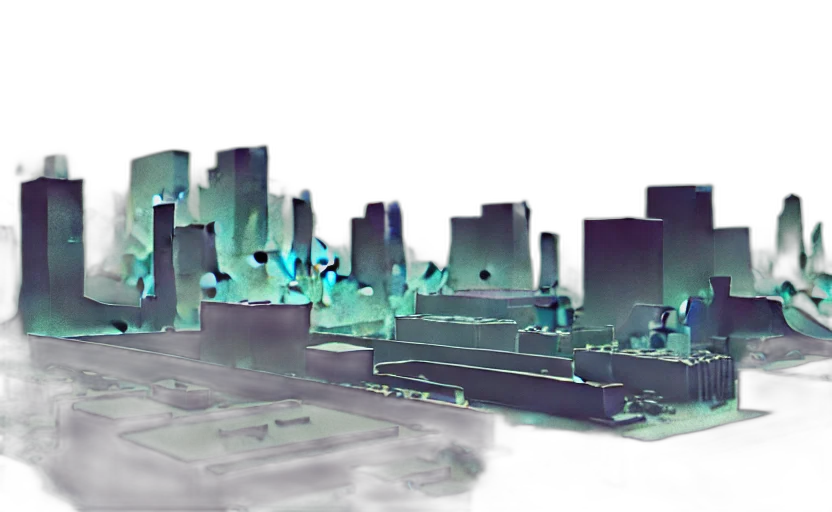 building, robot, crown, car transparent PNG cut-out