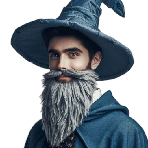 hat, staff, face, mask transparent PNG cut-out