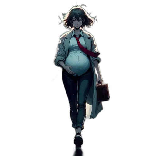 jacket, staff, dress, robot transparent PNG cut-out
