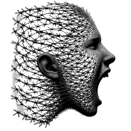 mask, face, hair, creature transparent PNG cut-out