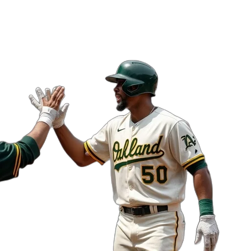 oakland, baseball, player, greeted transparent PNG cut-out