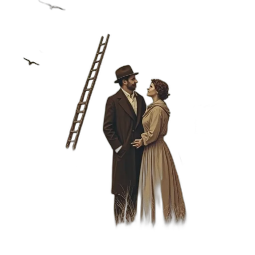 staff, umbrella, hat, concept art transparent PNG cut-out