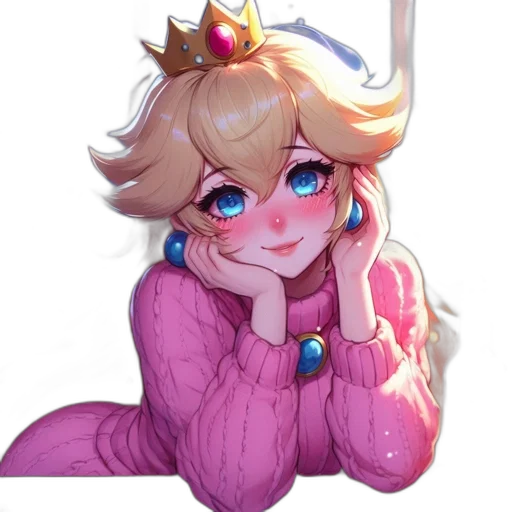 crown, staff, dress, creature transparent PNG cut-out