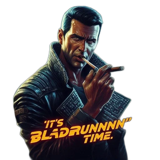 jacket, cyberpunk, comic book art, concept art transparent PNG cut-out