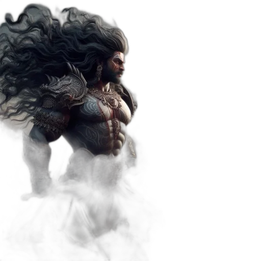 hair, concept art, fantasy art, comic book art transparent PNG cut-out