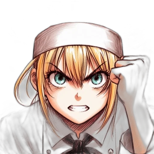 hat, staff, face, weapon transparent PNG cut-out