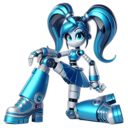 robot, staff, weapon, 3d render transparent PNG cut-out