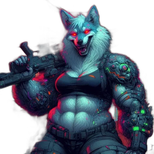 weapon, cyberpunk, concept art, fantasy art transparent PNG cut-out