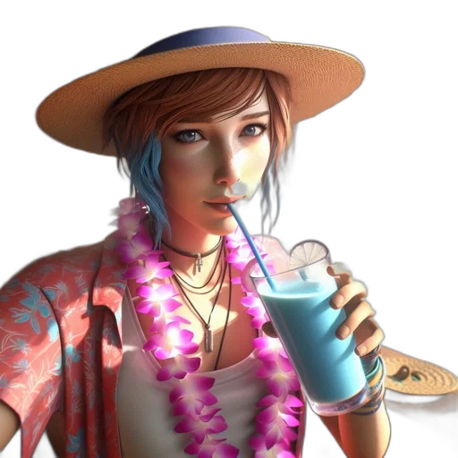 hat, jewelry, face, staff transparent PNG cut-out