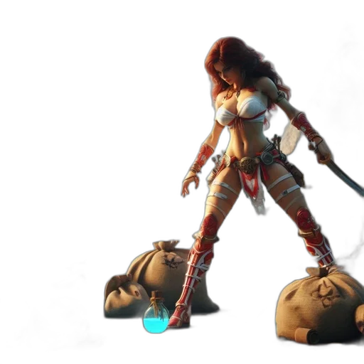 weapon, concept art, 3d render, fantasy art transparent PNG cut-out