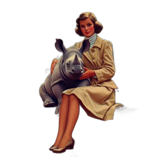 hat, staff, animal, jacket transparent PNG cut-out