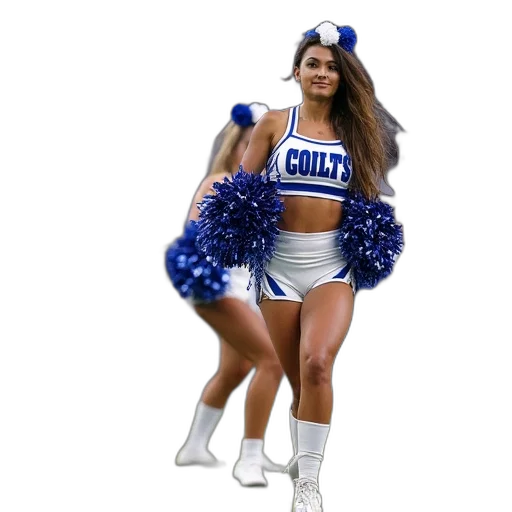 colts, cheerleaders, perform, their transparent PNG cut-out
