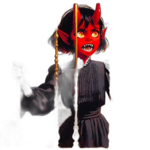 mask, staff, creature, face transparent PNG cut-out