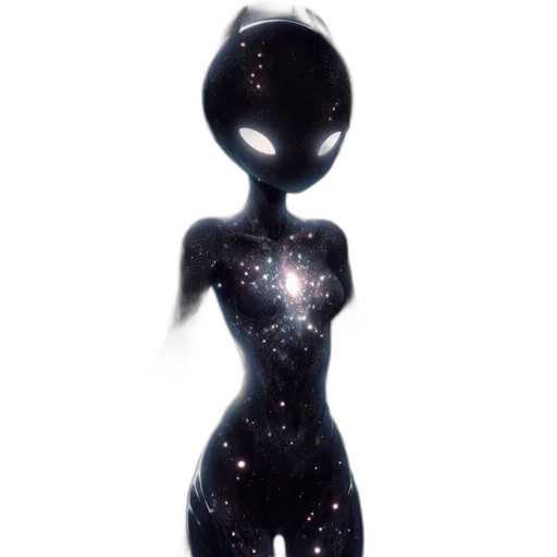 dress, robot, creature, staff transparent PNG cut-out