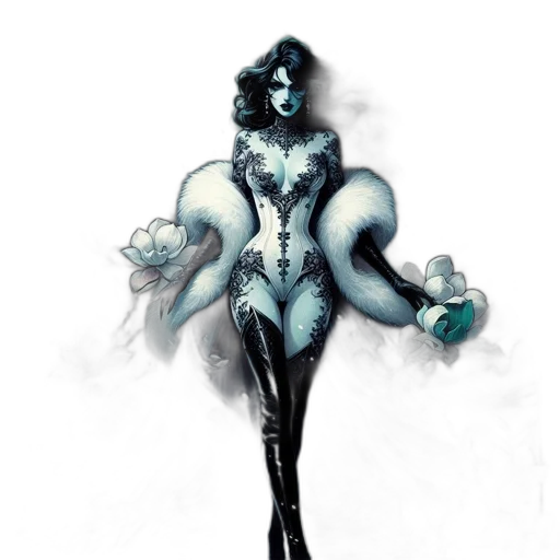 dress, jewelry, concept art, comic book art transparent PNG cut-out