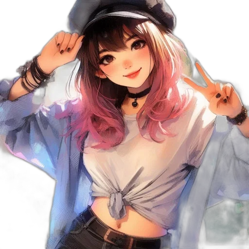 hat, jacket, face, dress transparent PNG cut-out