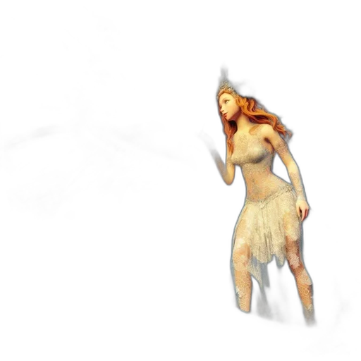 dress, staff, creature, weapon transparent PNG cut-out