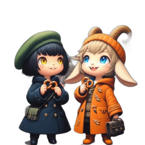 hat, staff, weapon, jacket transparent PNG cut-out