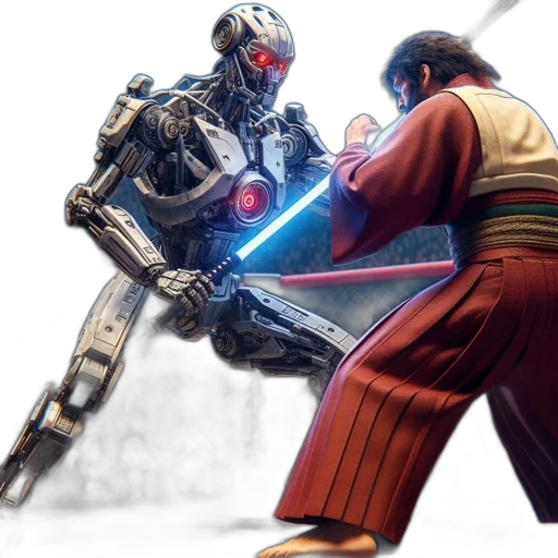 robot, sword, weapon, concept art transparent PNG cut-out