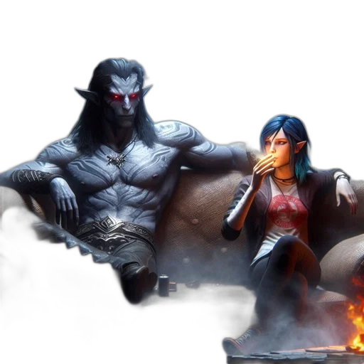concept art, fantasy art, comic book art, 3d render transparent PNG cut-out