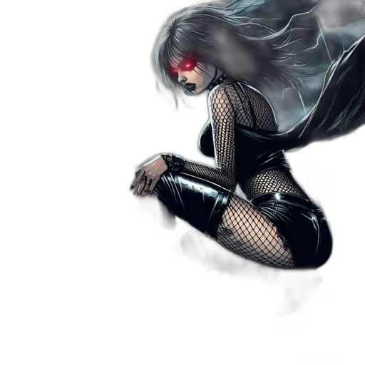 hair, mask, comic book art, concept art transparent PNG cut-out