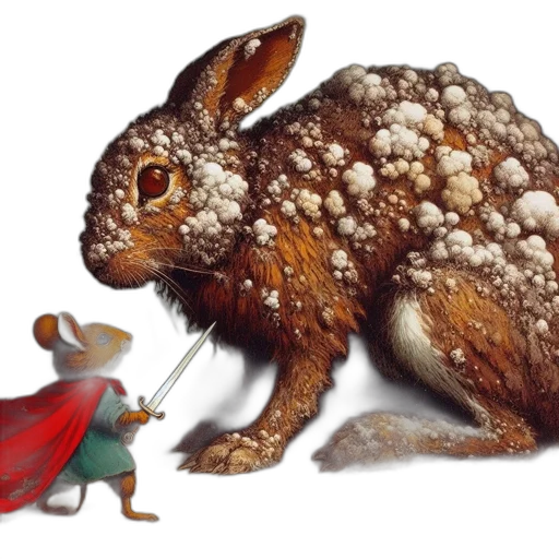 concept art, fantasy art, snow, rabbit transparent PNG cut-out