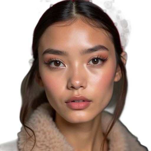 face, jewelry, jacket, hair transparent PNG cut-out