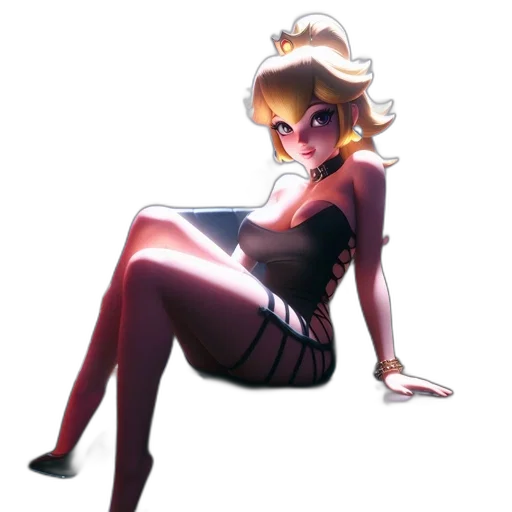 dress, staff, robot, crown transparent PNG cut-out