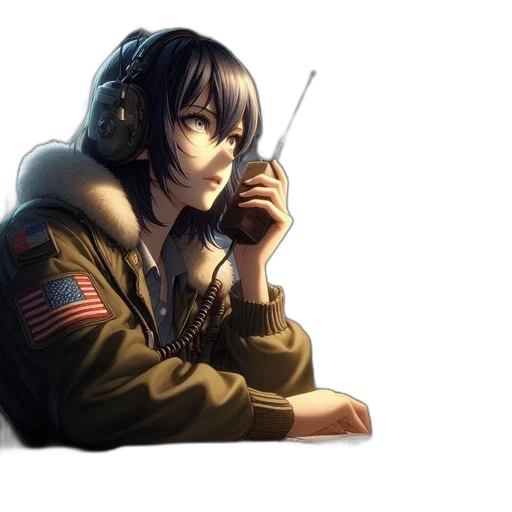 jacket, weapon, staff, face transparent PNG cut-out