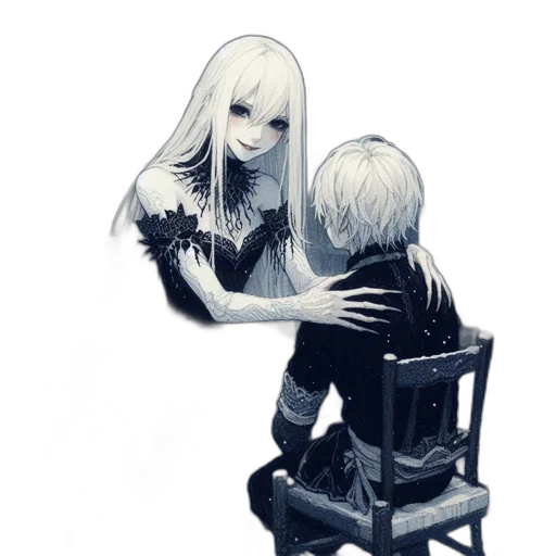 mask, hair, robot, face transparent PNG cut-out