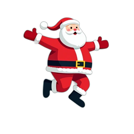 stylized, illustration, santa, claus transparent PNG cut-out