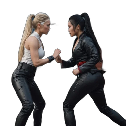jacket, concept art, two, women transparent PNG cut-out