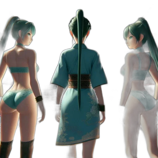 dress, concept art, 3d render, vaporwave transparent PNG cut-out