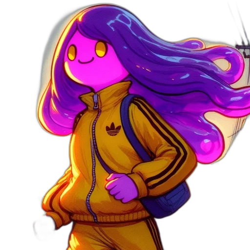 jacket, hair, staff, concept art transparent PNG cut-out