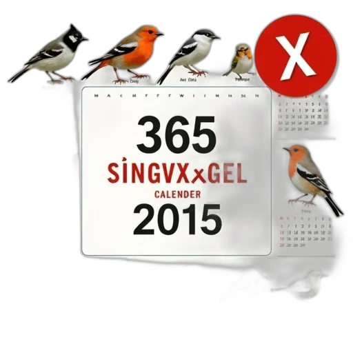 3d render, calendar, title, 365 transparent PNG cut-out