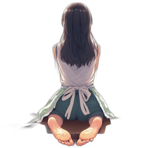 dress, creature, hair, face transparent PNG cut-out