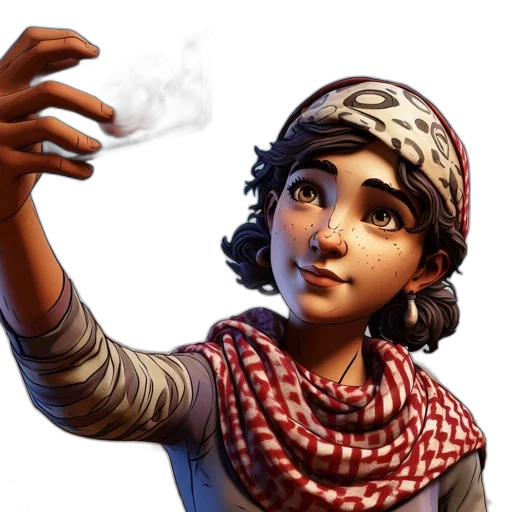 weapon, staff, face, concept art transparent PNG cut-out