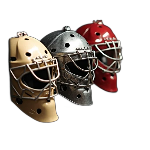 mask, 3d render, several, hockey transparent PNG cut-out