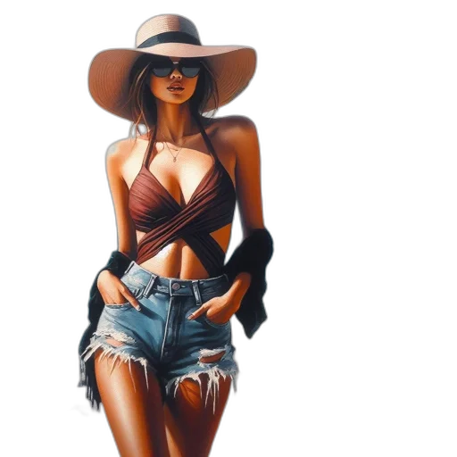 hat, dress, jacket, jewelry transparent PNG cut-out