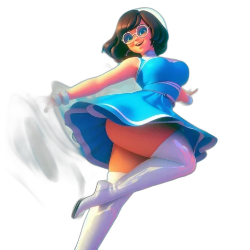 dress, staff, concept art, 3d render transparent PNG cut-out