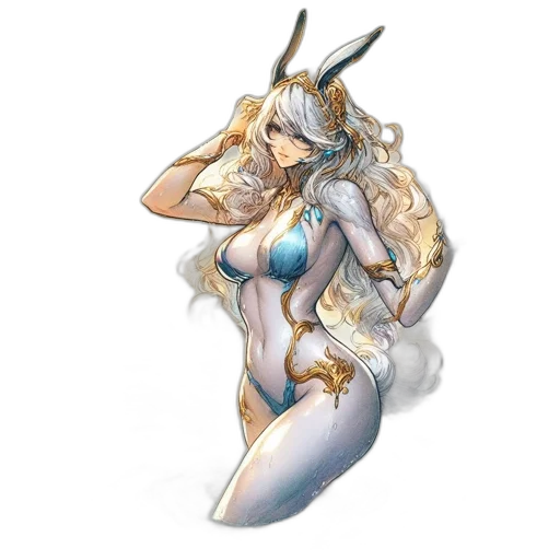 dragon, dress, jewelry, fantasy art transparent PNG cut-out