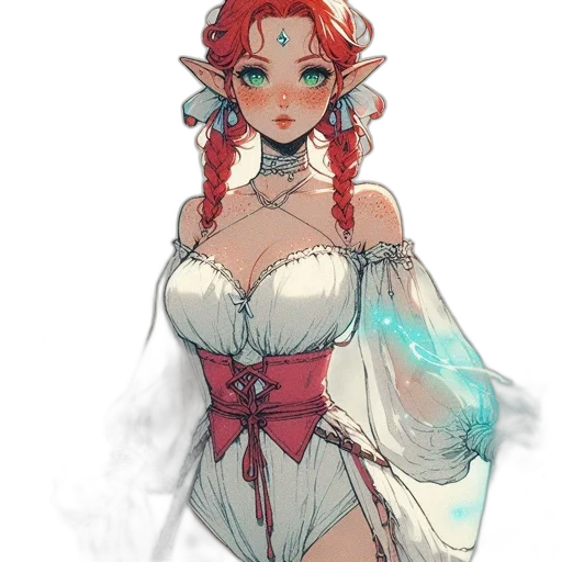 dress, fantasy art, concept art, watercolor transparent PNG cut-out